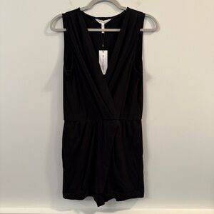 Women’s new BCBGeneration Black wrap front sleeveless romper size small S